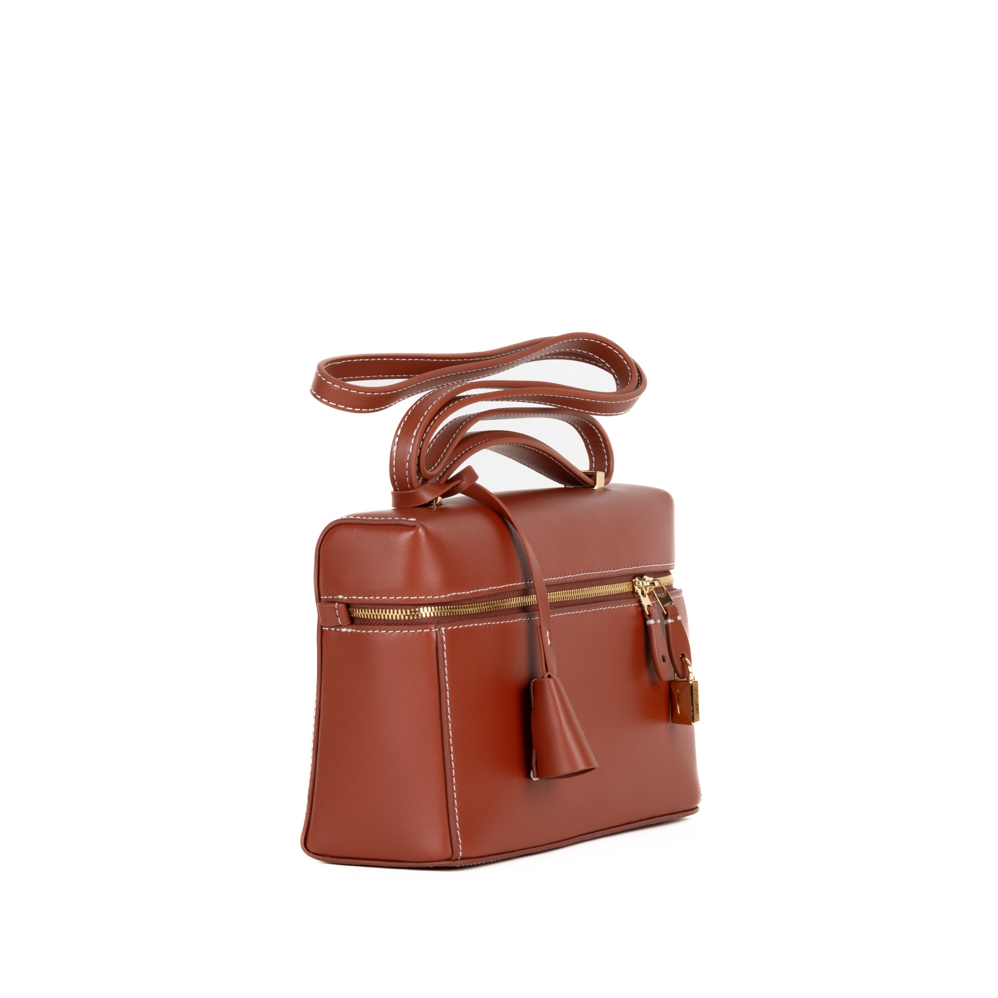 Coralie Läder Handväska 23 - Camel