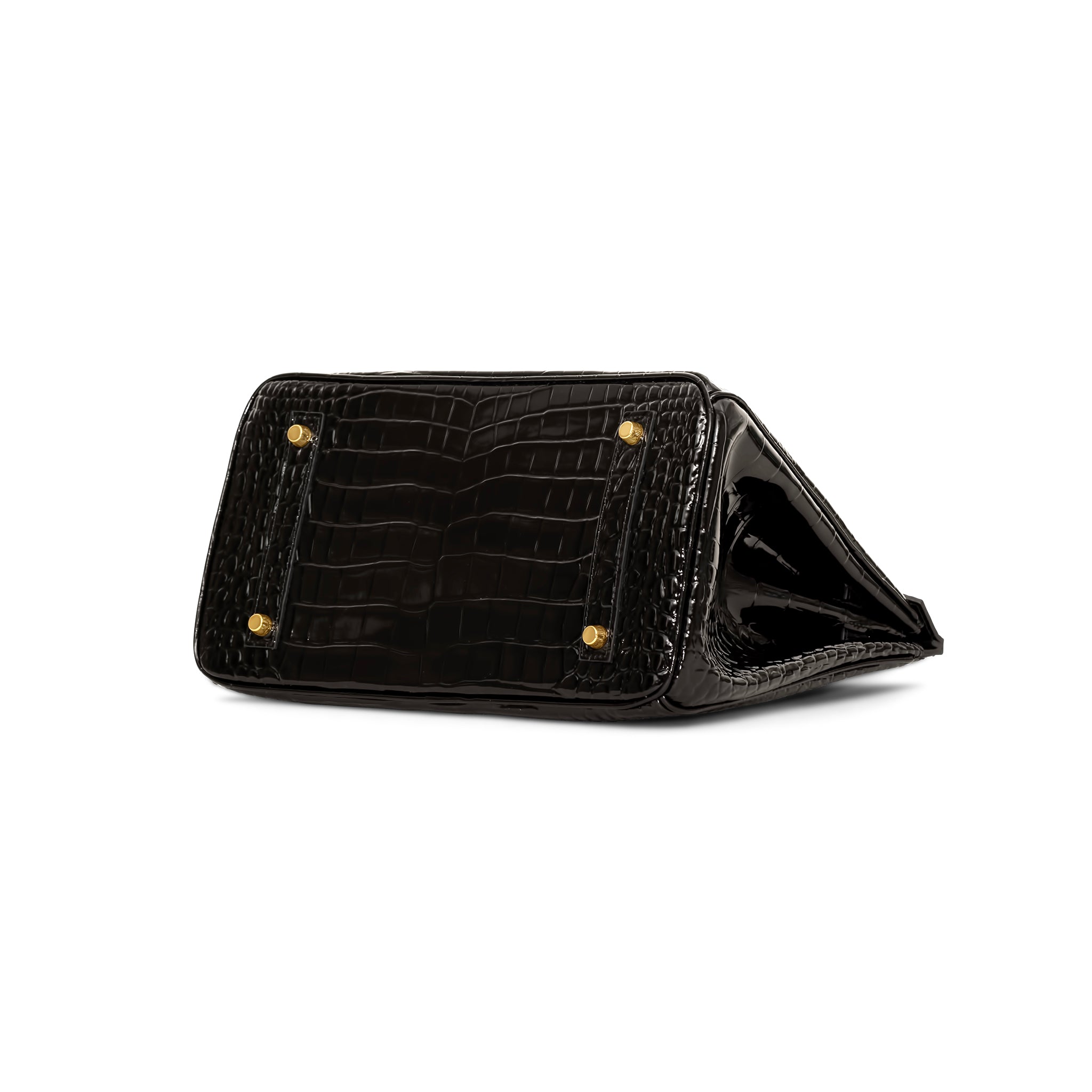 Ginna Croco Läder Handväska 30 - Black
