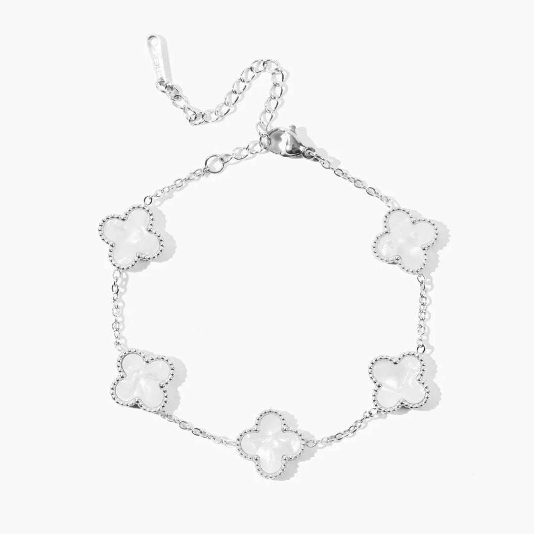 Dina Silver Fyrklöver Armband