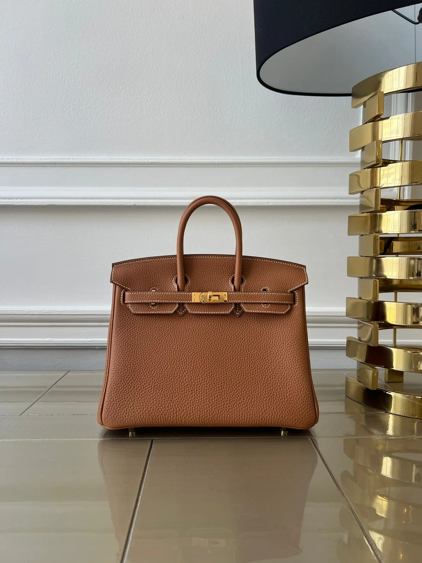 Ella Läder Handväska 25 - Brown