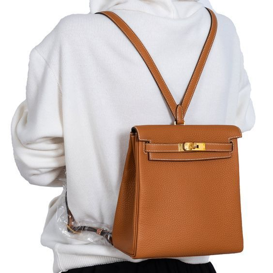 Fernanda läderryggsäck 22 - Camel