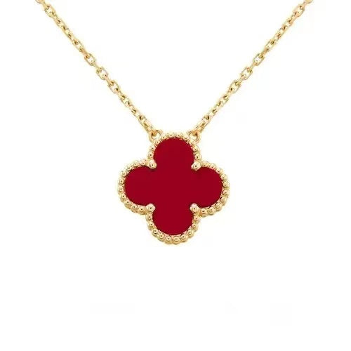 Sienna Fyrklöver Halsband Röd