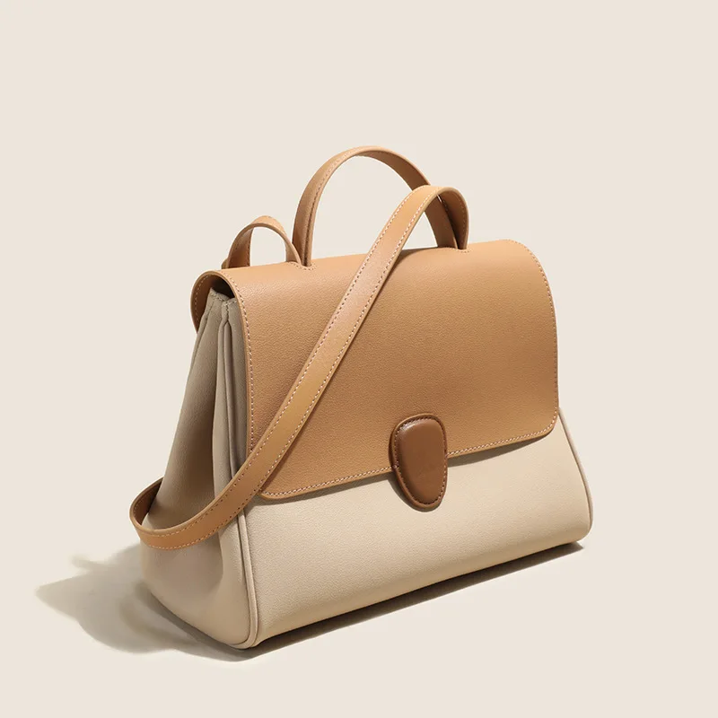 Gisèle Läder Handväska 28 - Crème