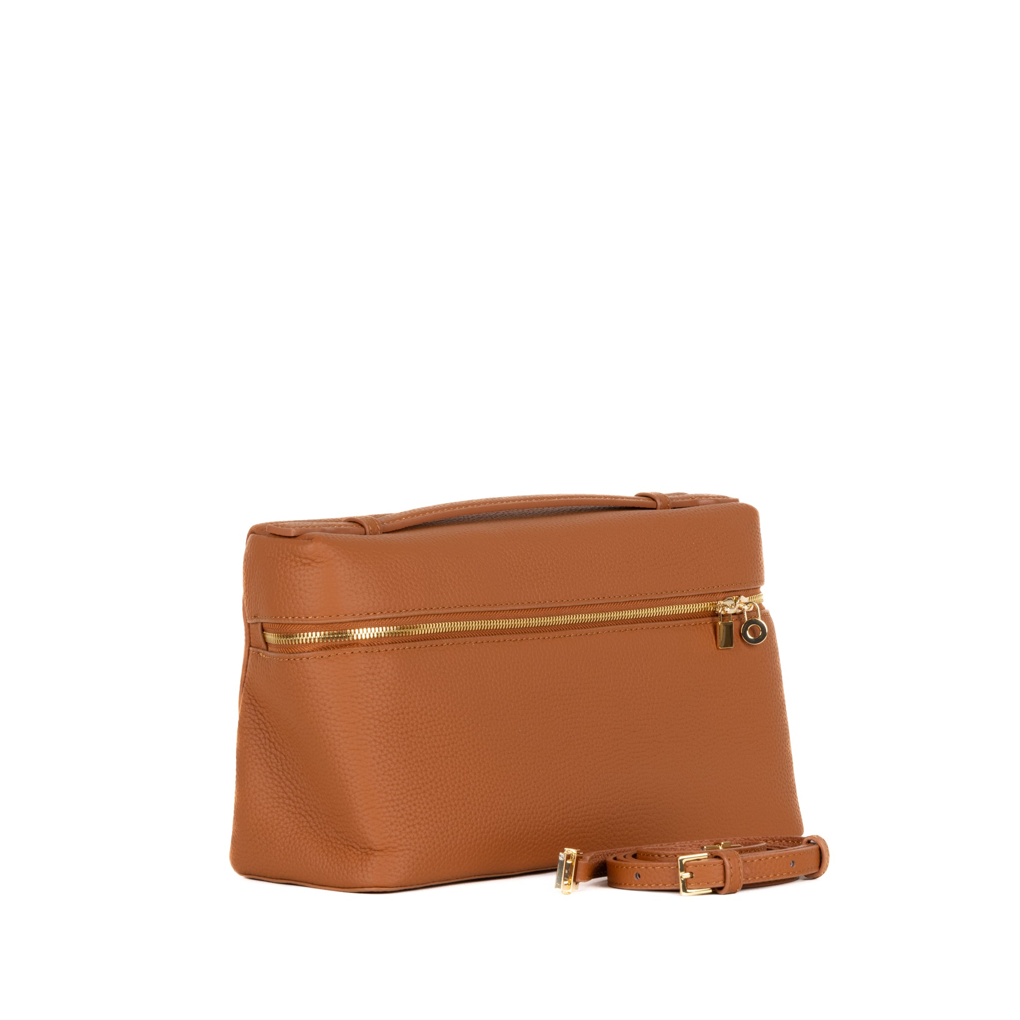 Inès Läder Handväska 27 - Camel