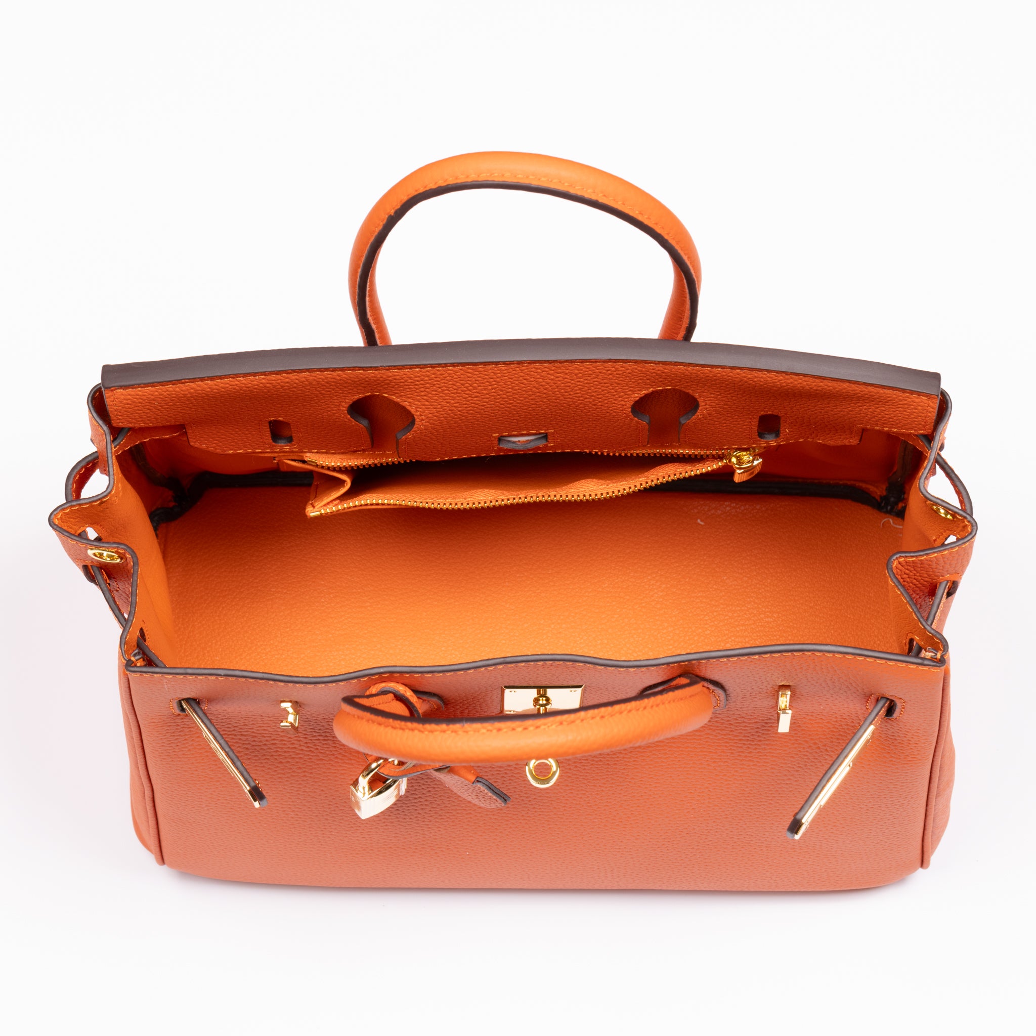 Joelle Läder Handväska 30 - Orange