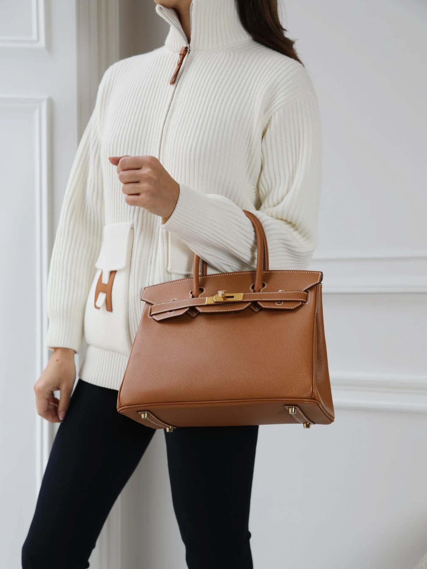 Joelle Läder Handväska 30 - Brown