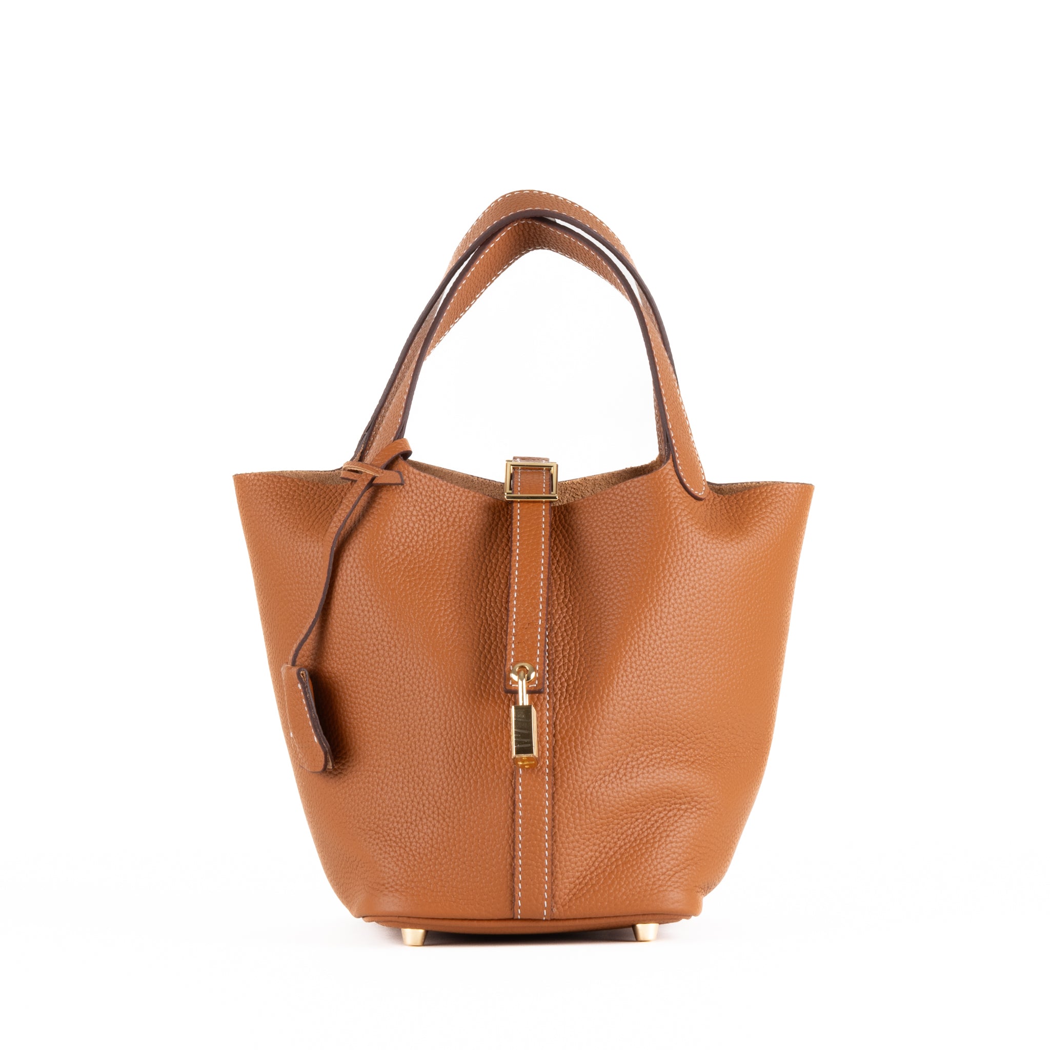 Lucie Läder Handväska 18 - Camel