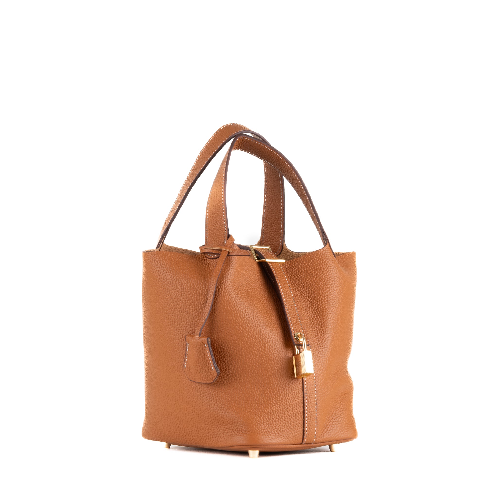 Lucie Läder Handväska 18 - Camel