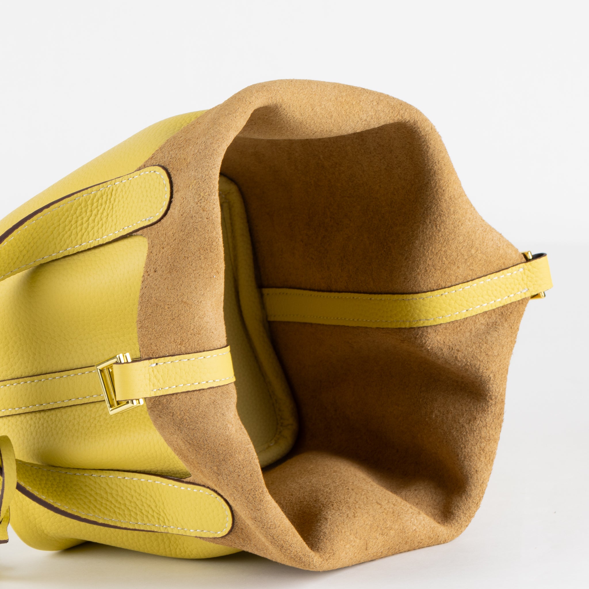 Lucie Läder Handväska 18 - Pastel Yellow