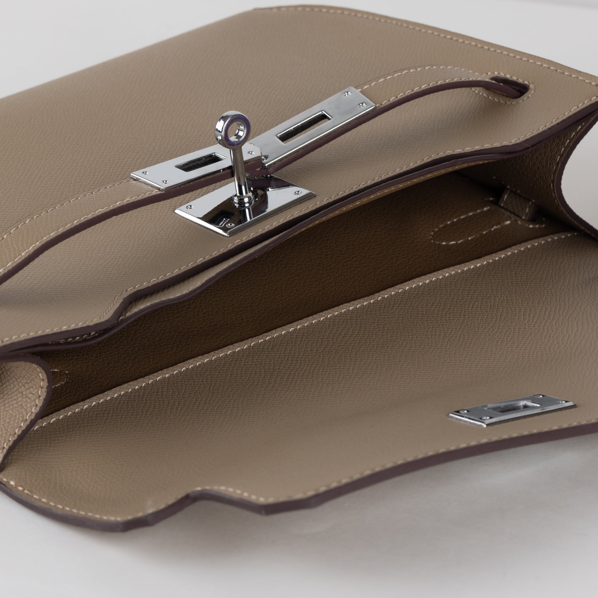 Mella Læder Clutch Taske 25 - Peanut