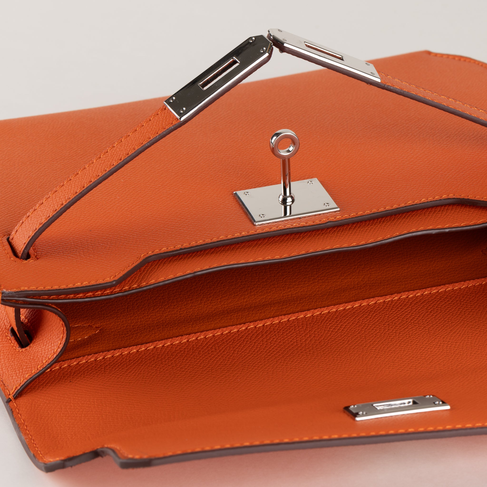 Mella Læder Clutch Taske 25 - Orange