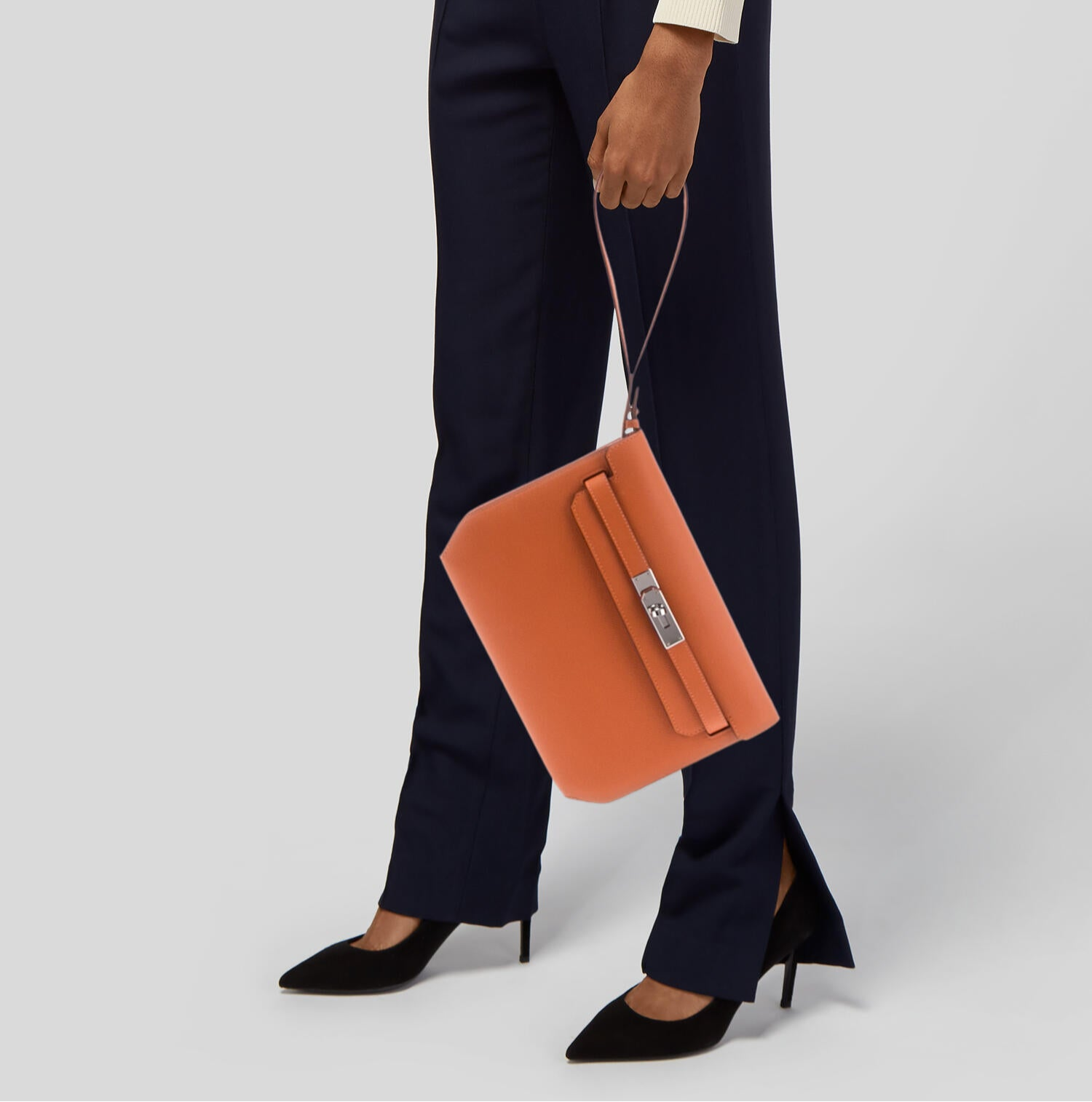 Mella Læder Clutch Taske 25 - Orange