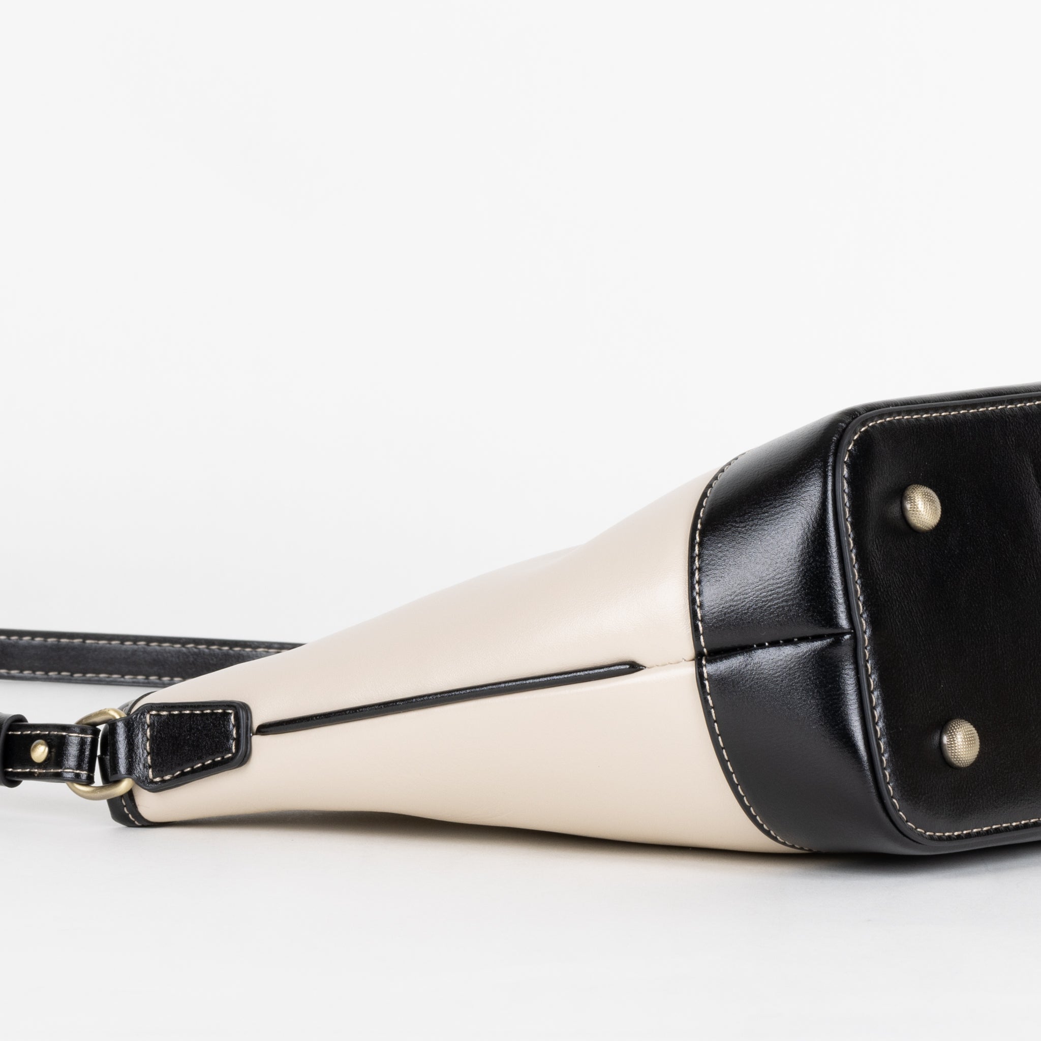 Sabine Læder Skuldertaske 20 - Creme