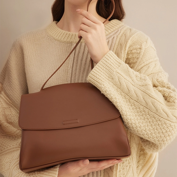 Vanessa Läder Handväska 28 - Brown