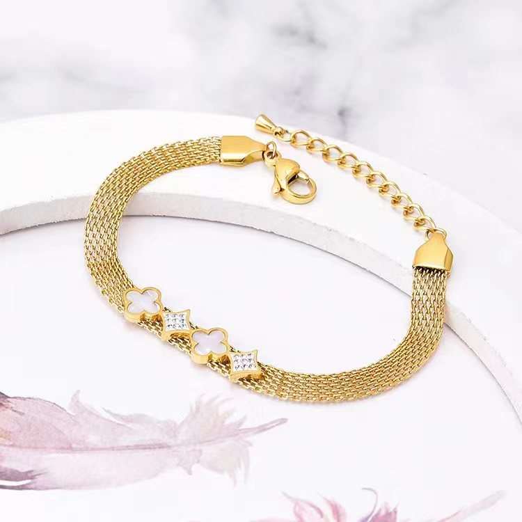 Fyrklöver Kedja Armband
