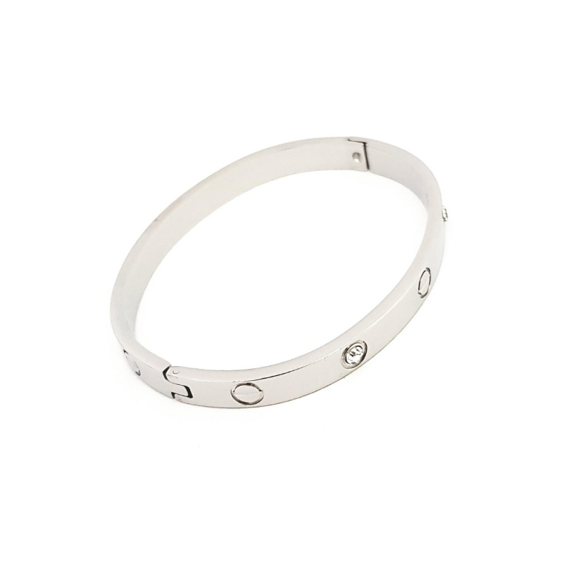 Chloé Silver Bangle med sten