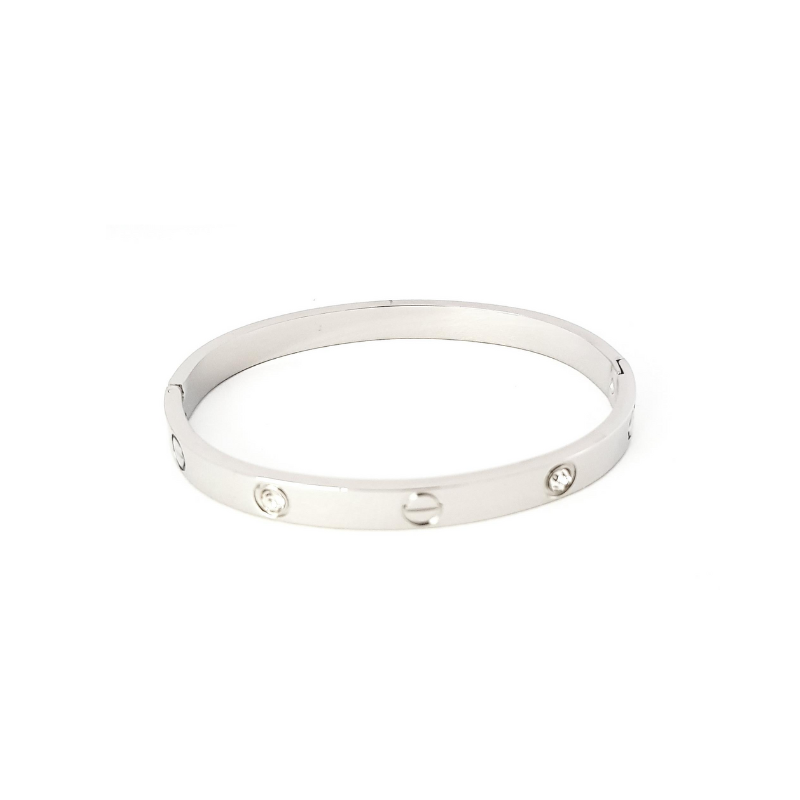 Chloé Silver Bangle med sten