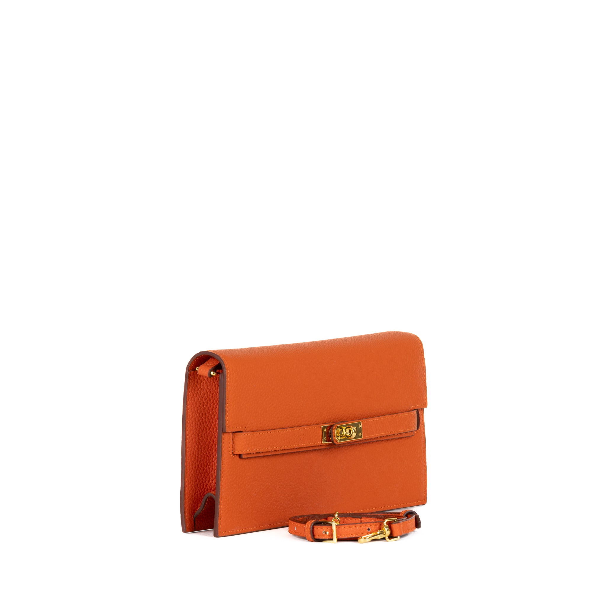 Camélia Läder Clutch 24 - Orange