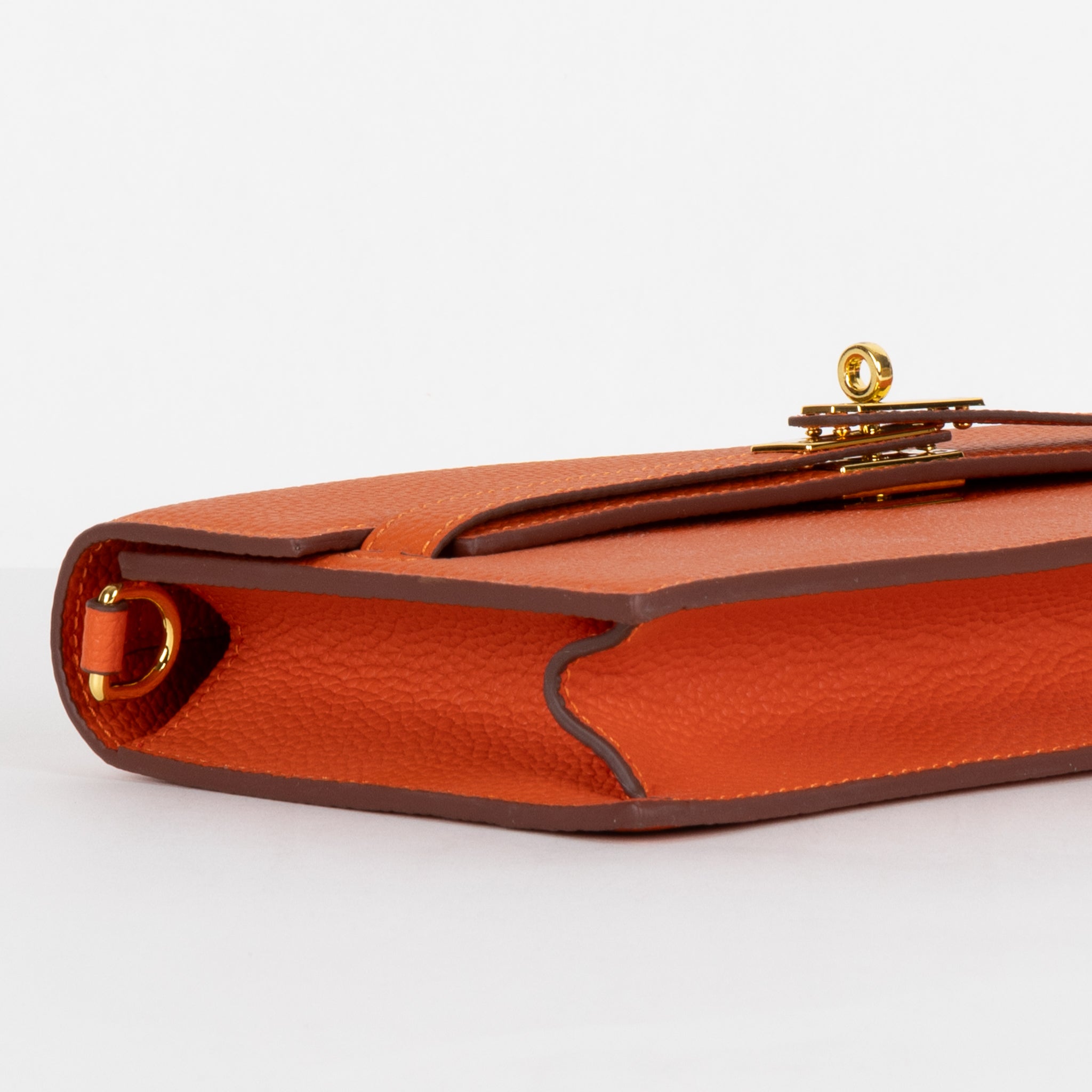 Camélia Läder Clutch 24 - Orange