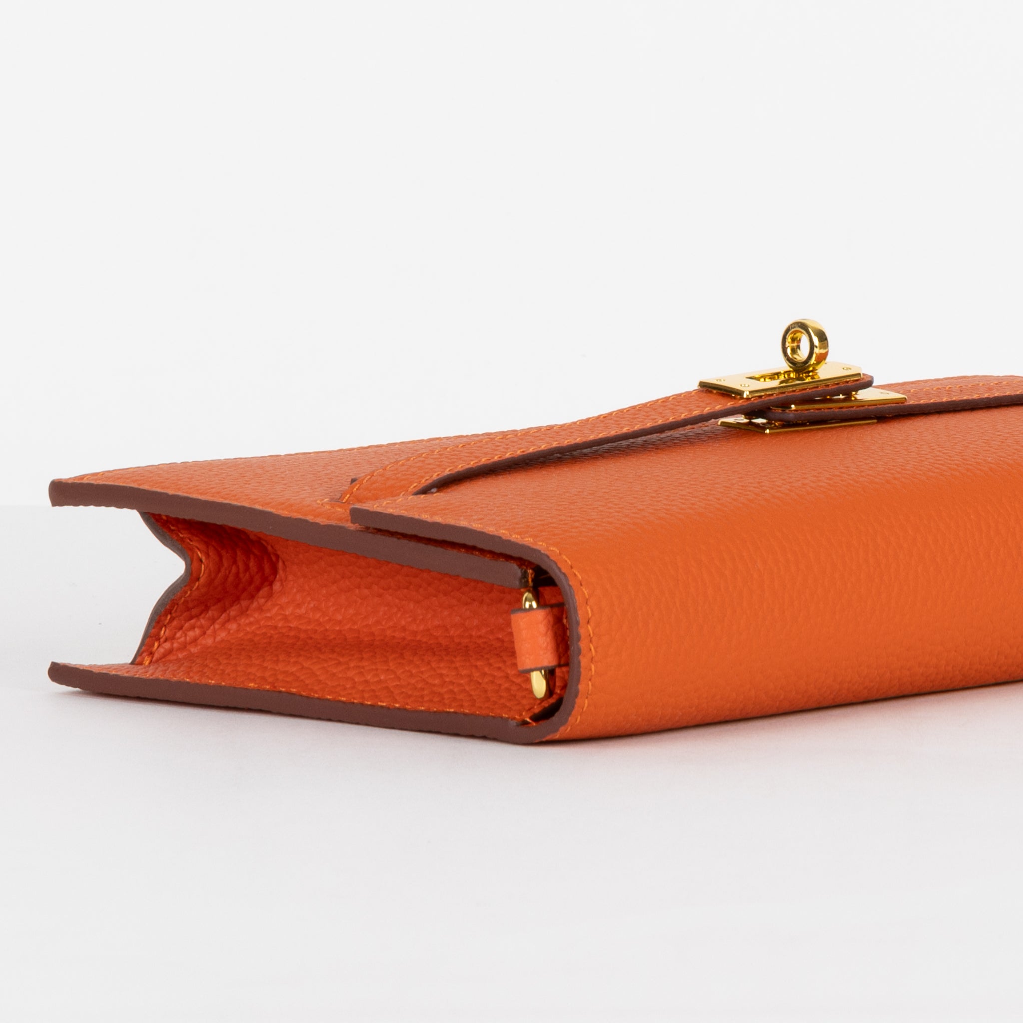 Camélia Läder Clutch 24 - Orange