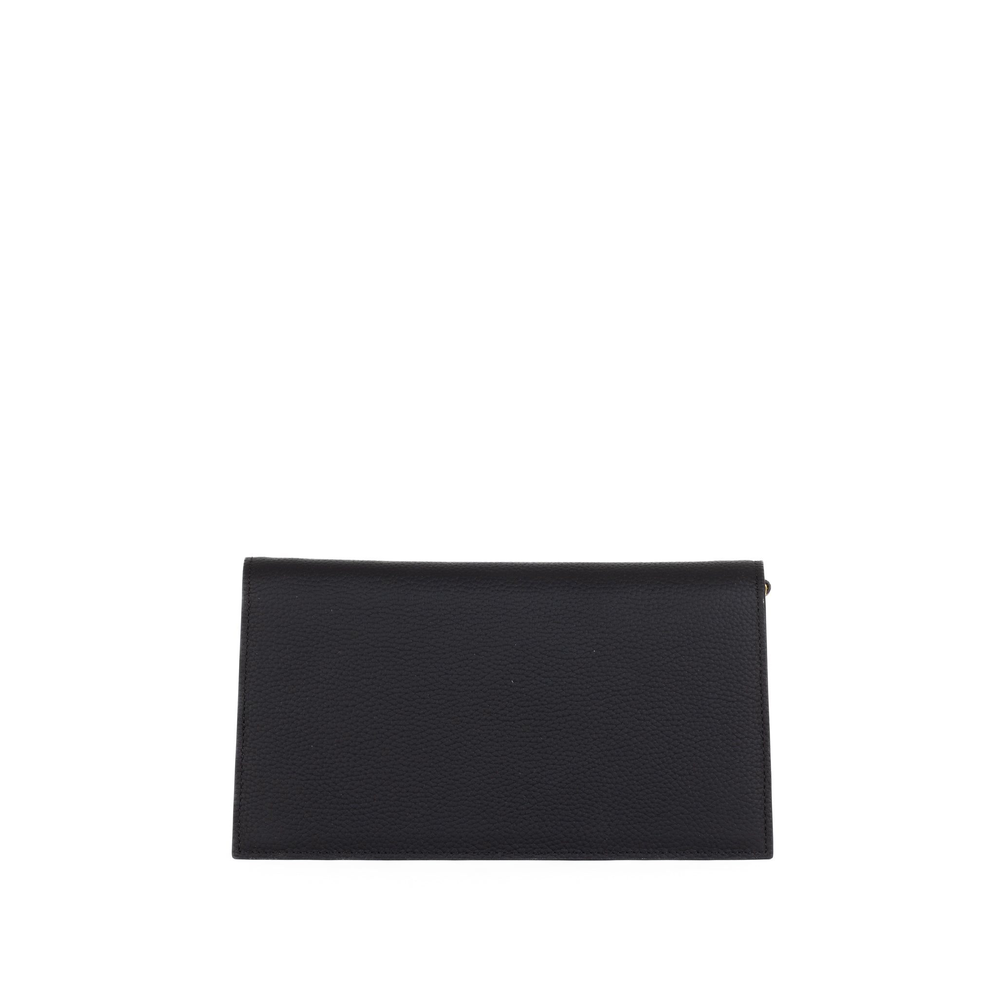 Camélia Läder Clutch 24 - Black