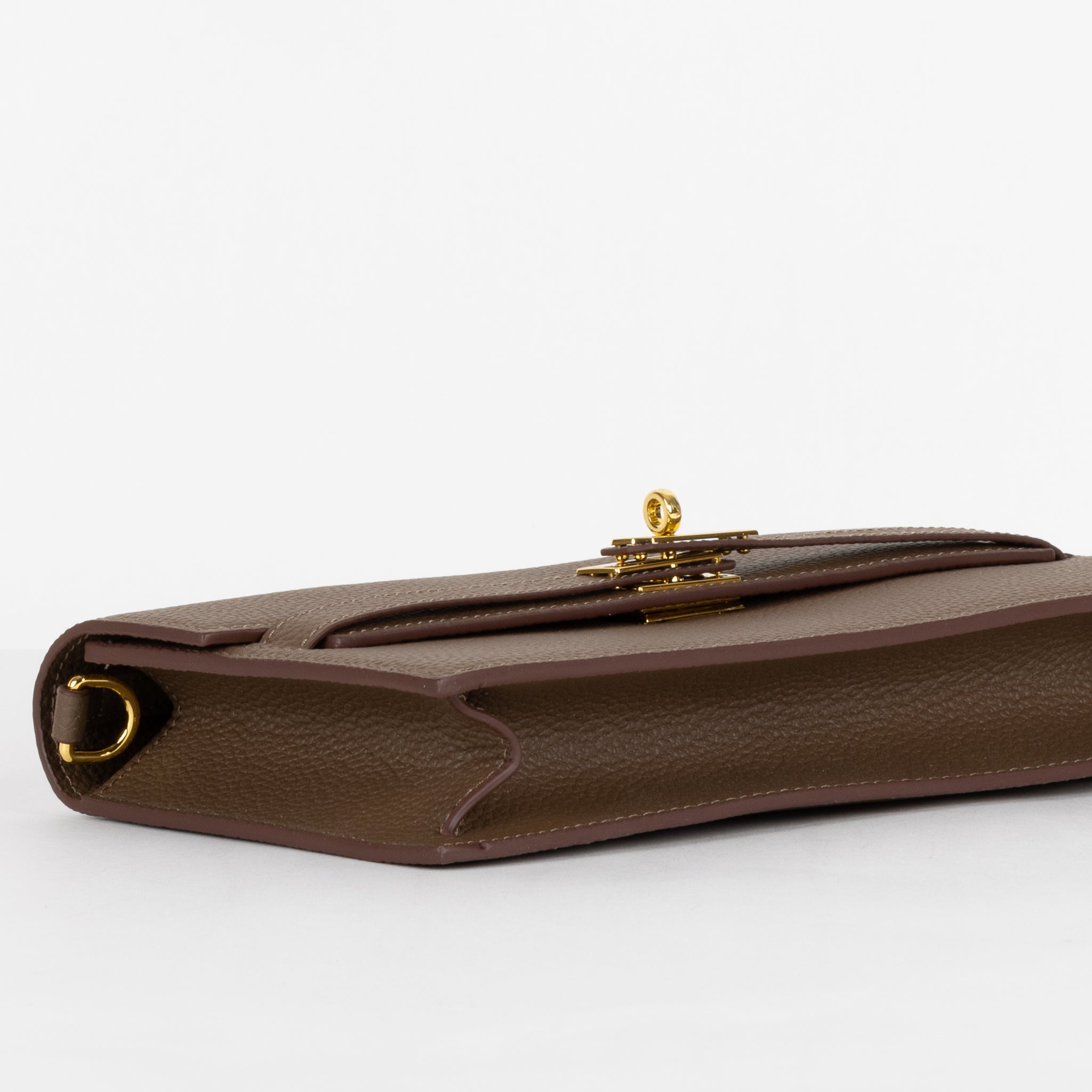 Camélia Läder Clutch 24 - Peanut