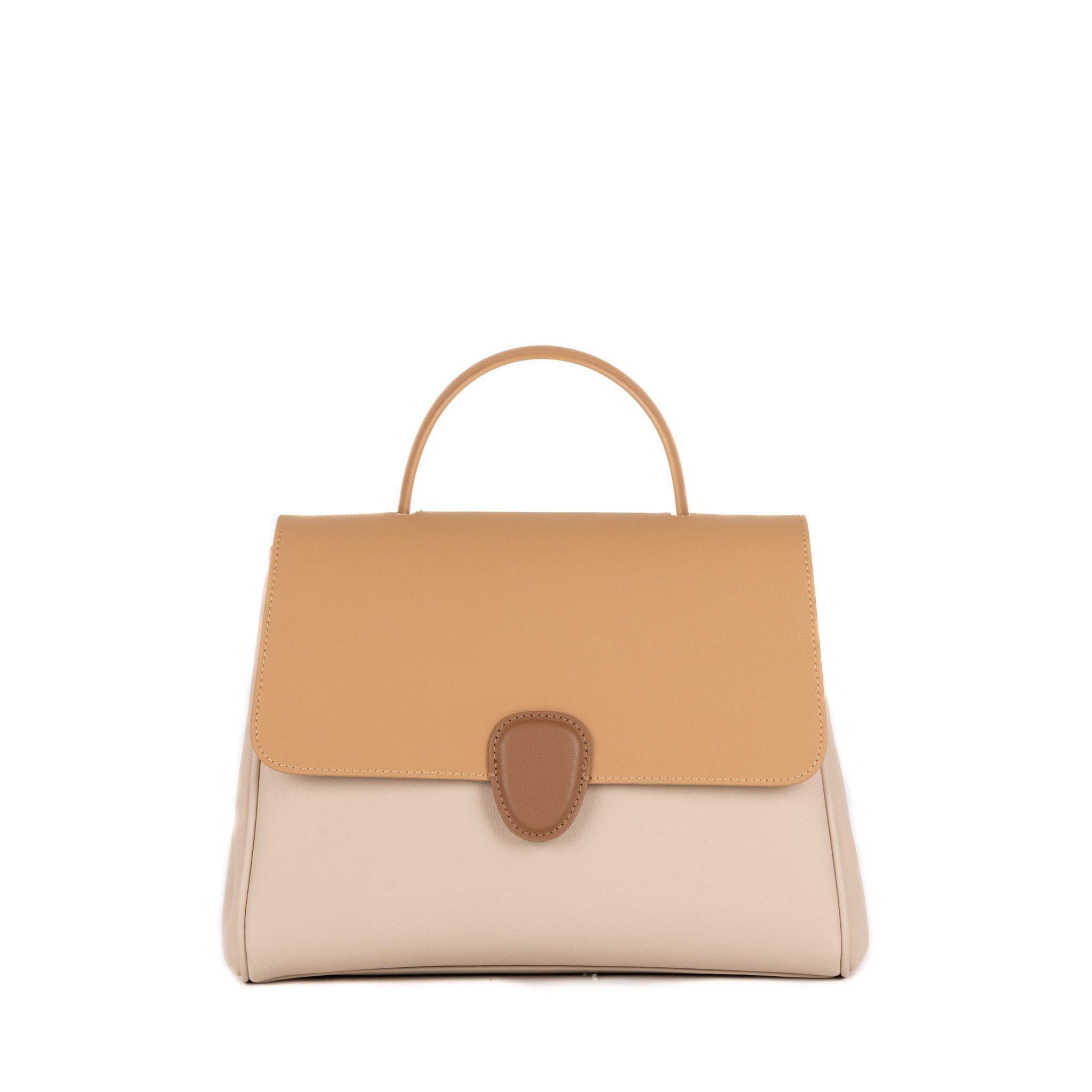 Gisèle Läder Handväska 28 - Crème