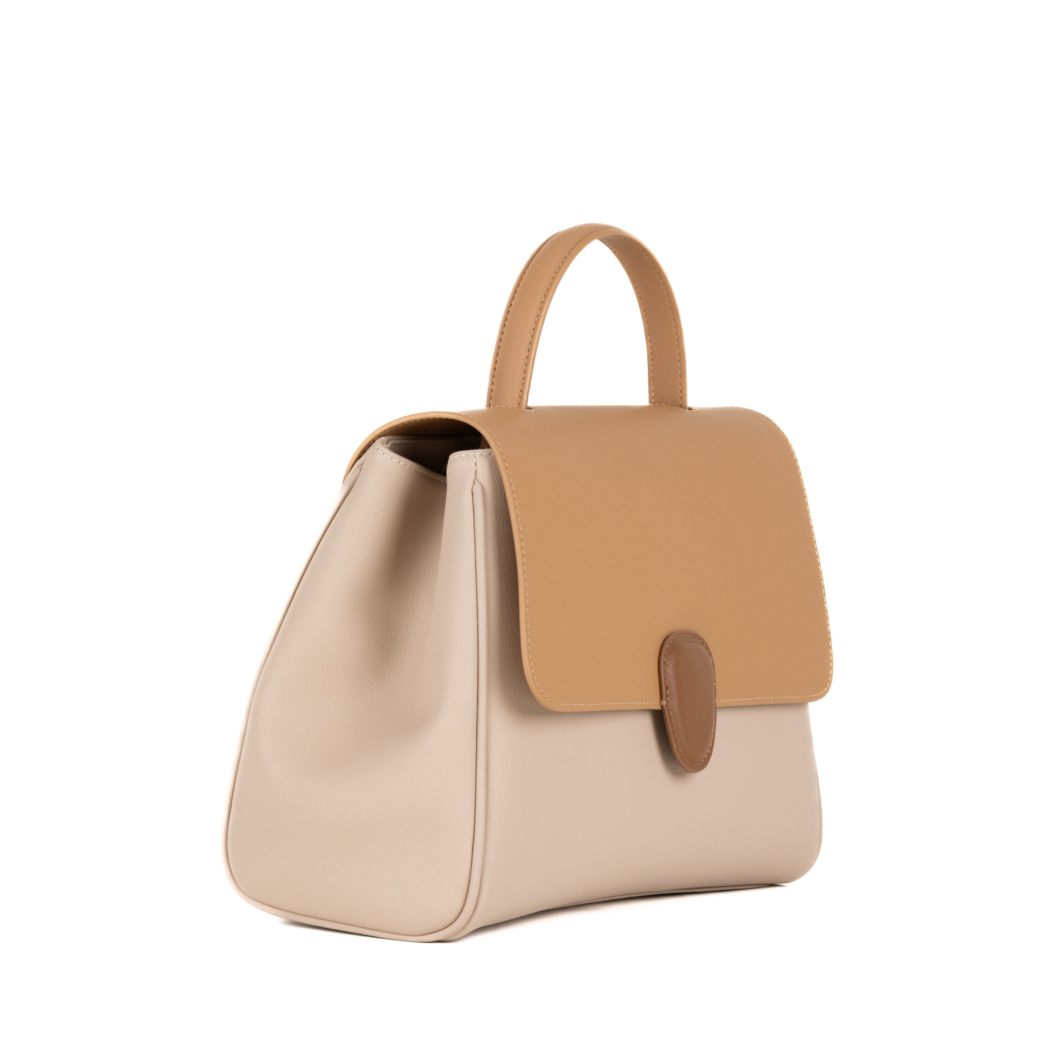 Gisèle Läder Handväska 28 - Crème