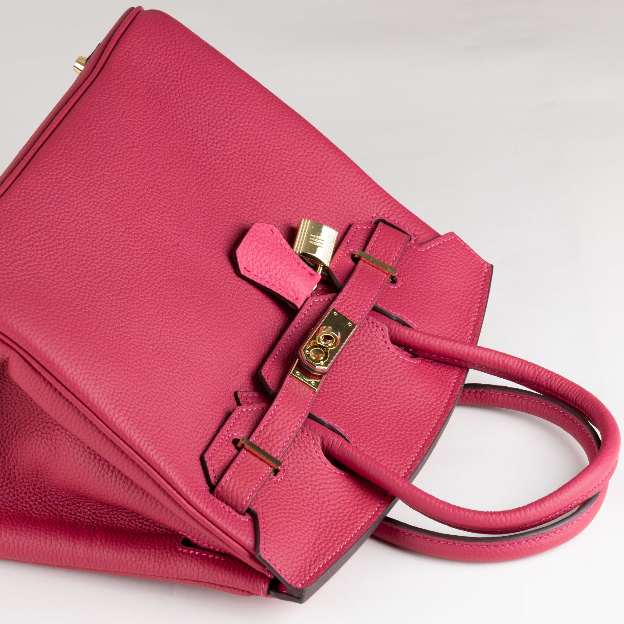 Joelle Läder Handväska 30 - Fuschia