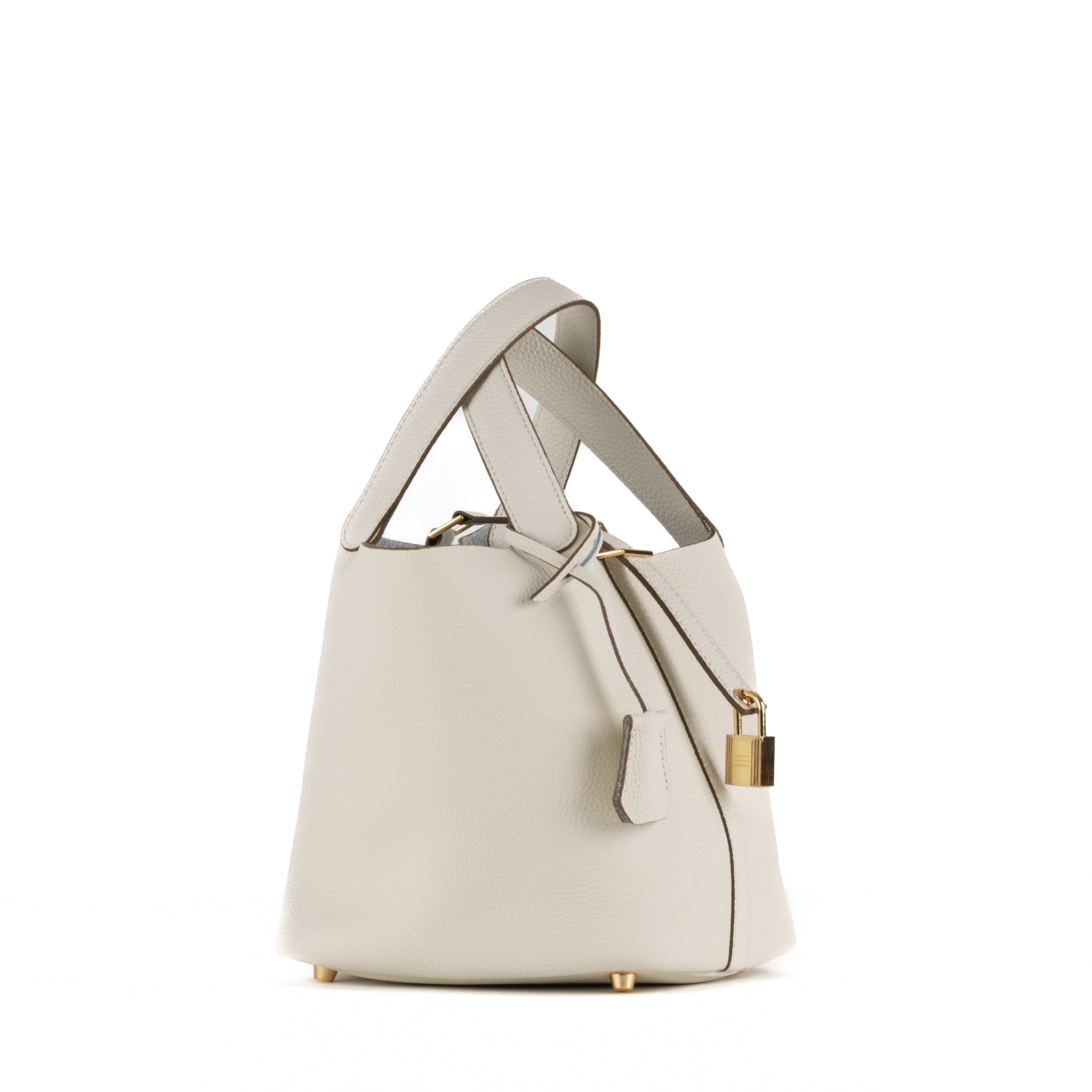 Lucie Läder Handväska 18 - Beige