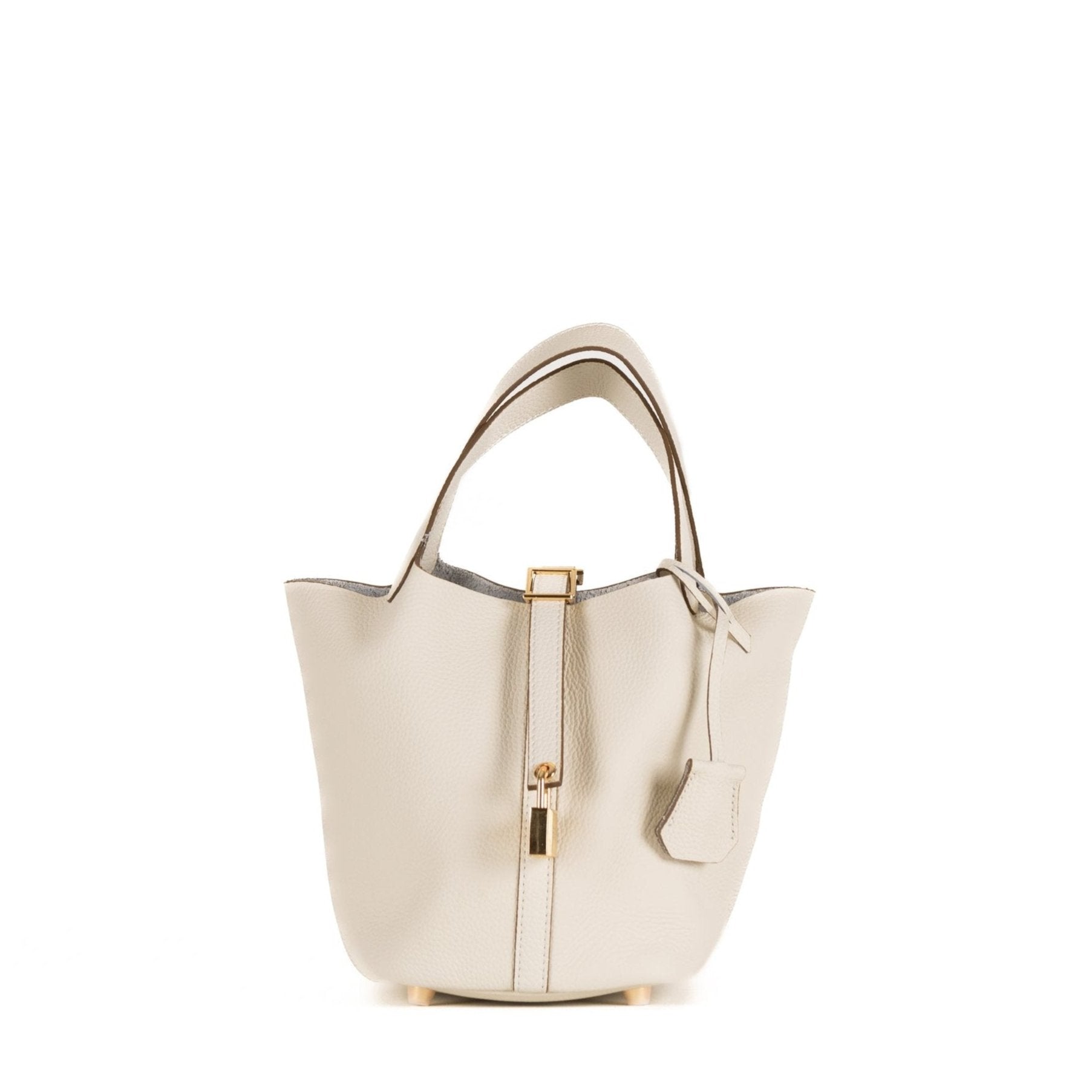 Lucie Läder Handväska 18 - Beige