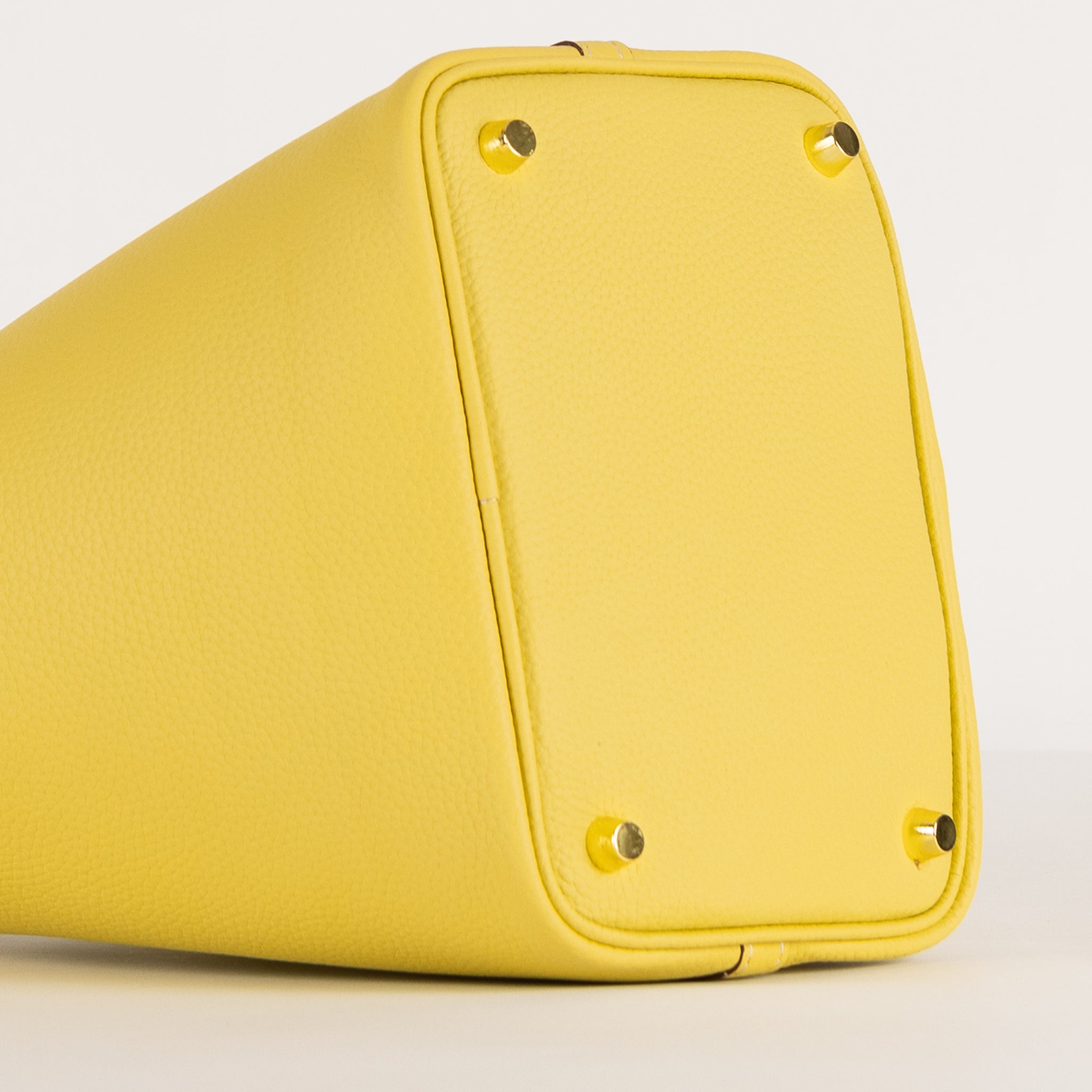 Lucie Läder Handväska 18 - Pastel Yellow