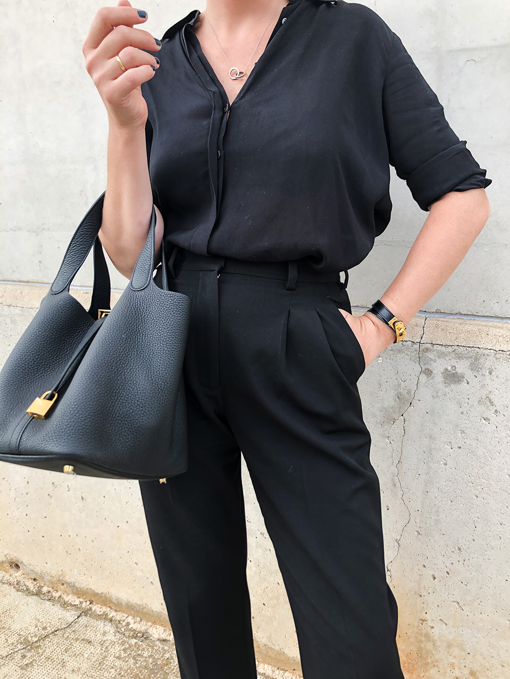 Lucie Läder Handväska 18 - Black