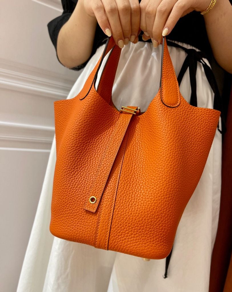 Lucie Läder Handväska 18 - Orange