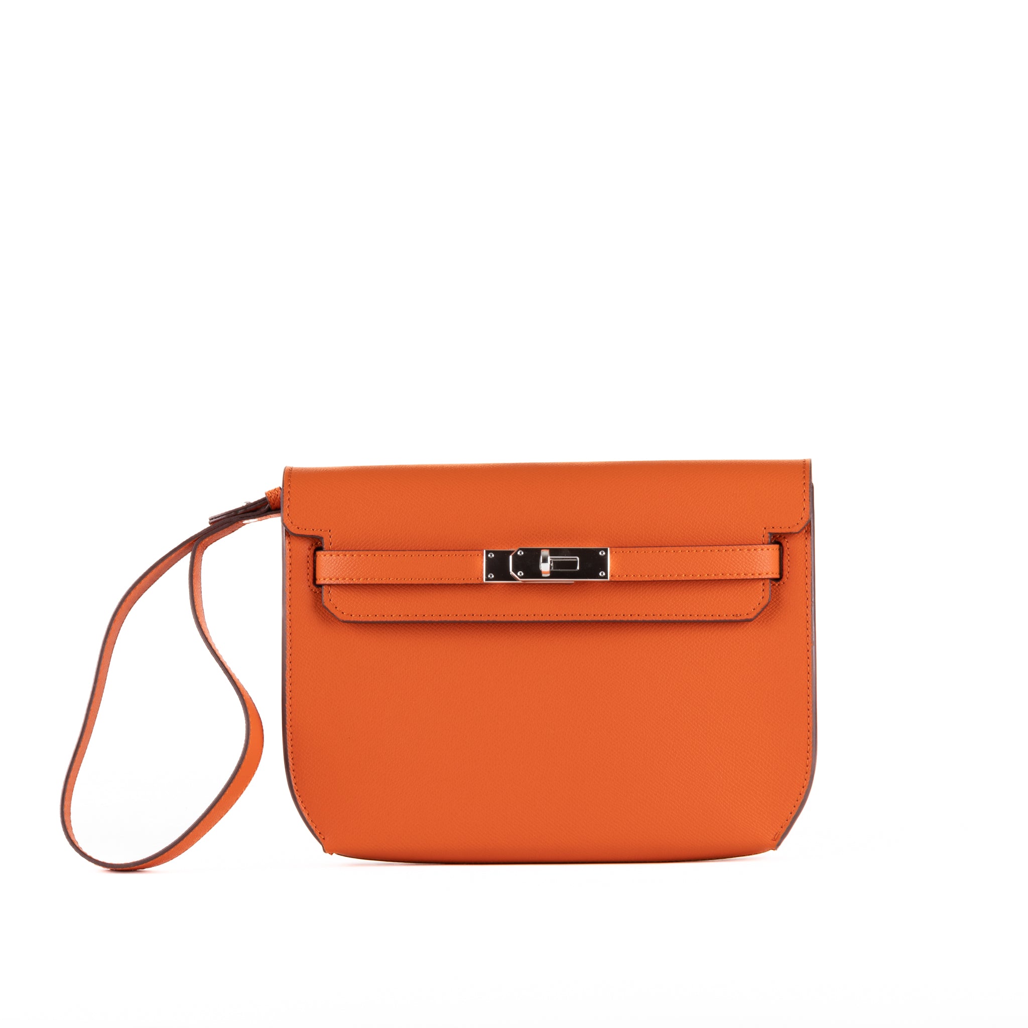 Mella Läder Clutch Väska 25 - Orange