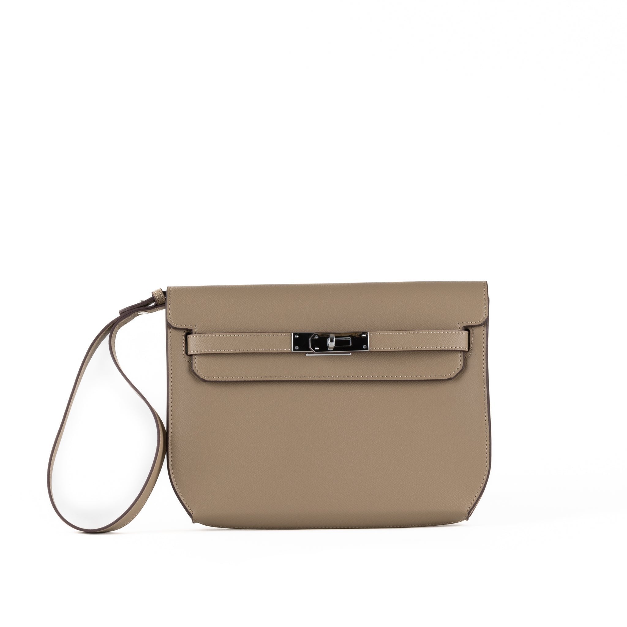 Mella Läder Clutch Väska 25 - Peanut