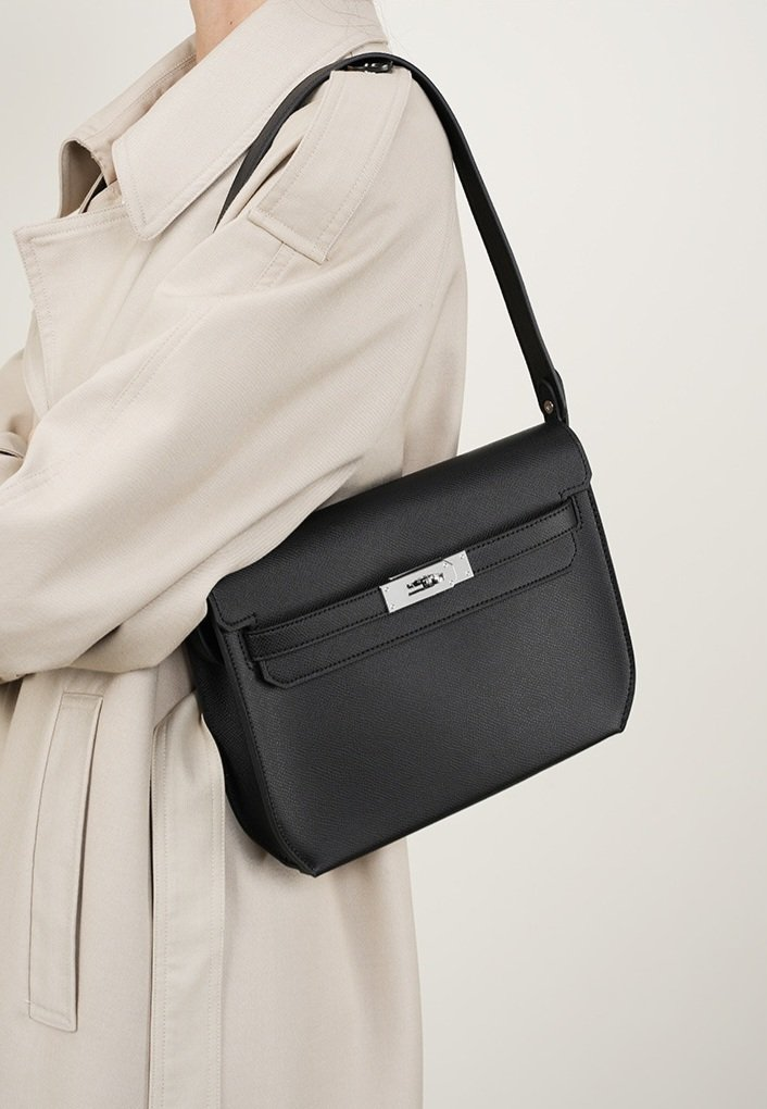 Mella Läder Clutch Väska 25 - Black
