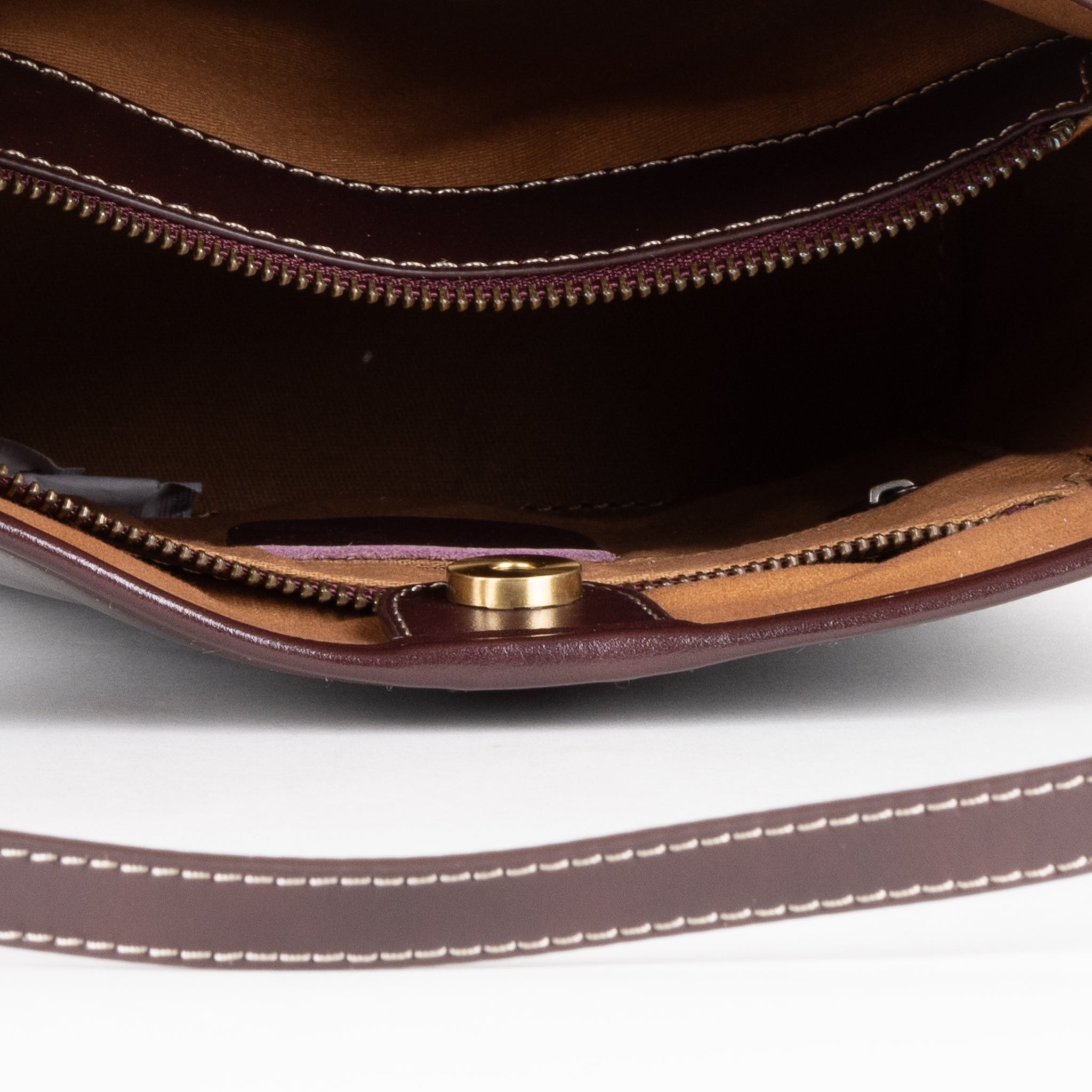 Sabine Leather Shoulder Bag 20 - Brown