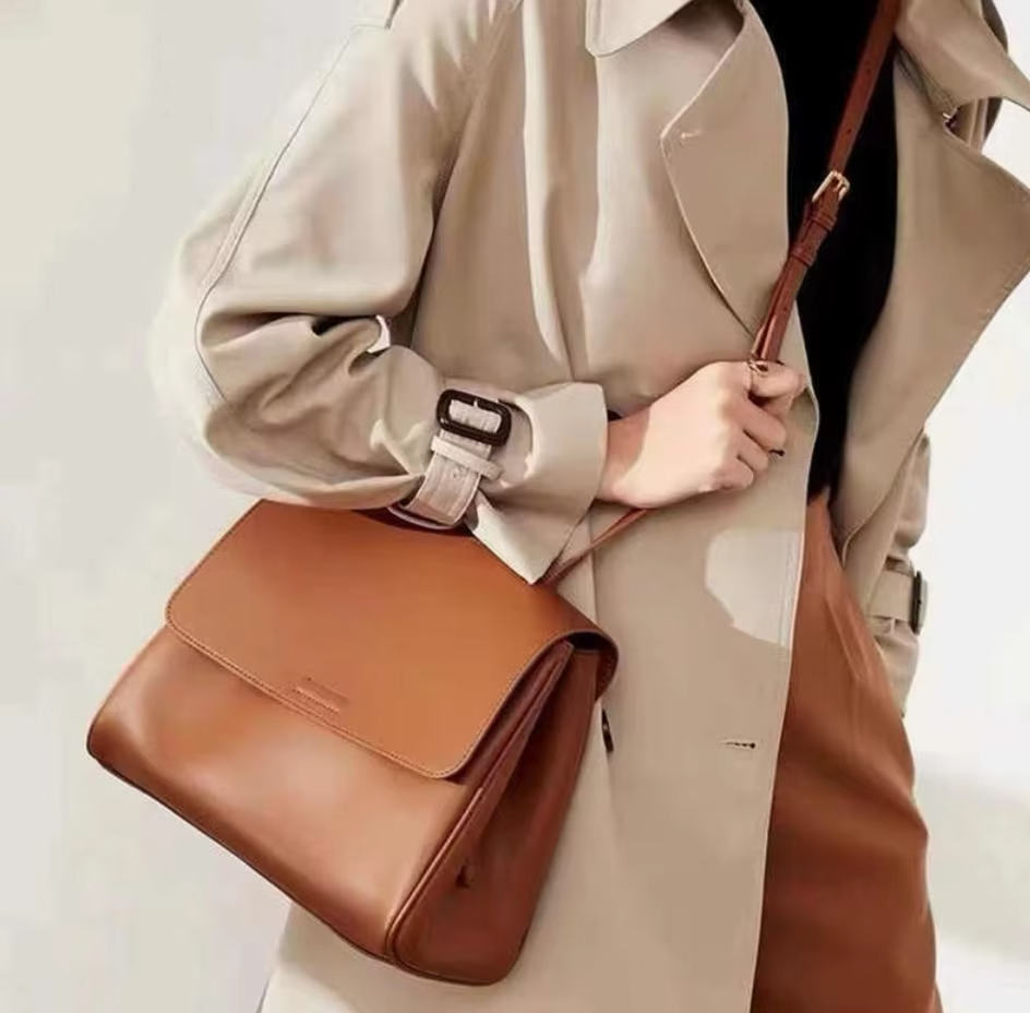 Vanessa Läder Handväska 28 - Brown