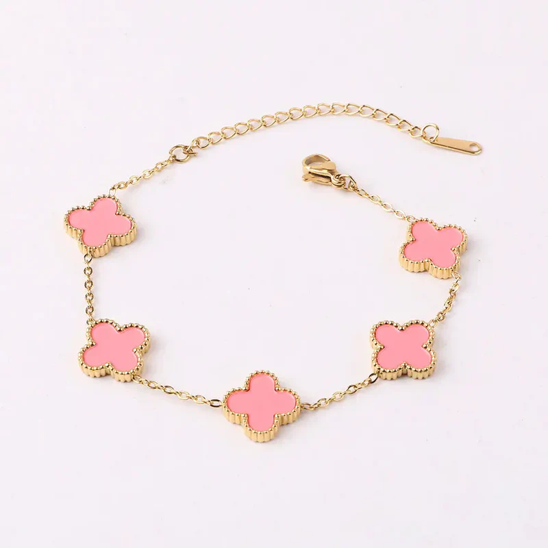 Rossana Fyrklöver Armband Rosa